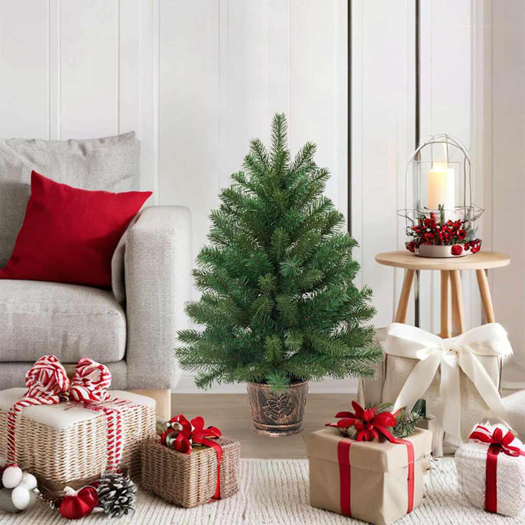 Vidaxl kunstkerstboom met standaard groen 95 cm pvc, pe en staal
