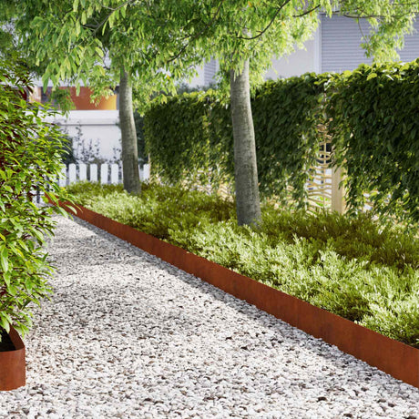 Vidaxl gazonrand 30 st 20 x 103 cm weervast staal roestkleurig