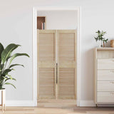 Vidaxl kastdeur 2 pcs naturel 39,5 x 2,1 x 140,5 cm massief grenenhout