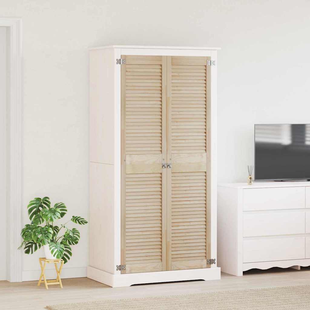 Vidaxl kastdeur 2 pcs naturel 170 x 2,1 x 39,5 cm massief grenenhout