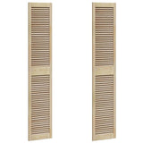 Vidaxl kastdeur 2 pcs naturel 201 x 2,1 x 39,5 cm massief grenenhout