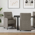 Vidaxl eetkamerstoelen met wieltjes 2 st kunstleer grijs