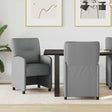 Vidaxl eetkamerstoelen met wieltjes 2 st stof lichtgrijs