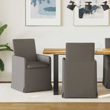 Vidaxl eettafelstoelen 2 st linnen lichtgrijs 57 x 68 x 94 cm