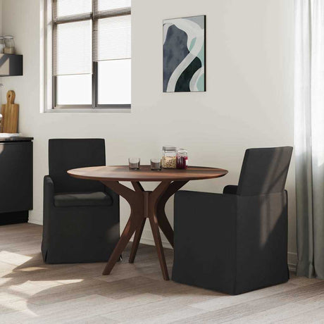 Vidaxl eettafelstoelen 2 st stof zwart 57 x 67 x 95 cm