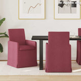 Vidaxl eettafelstoelen 2 st stof wijnrood 57 x 68 x 94 cm