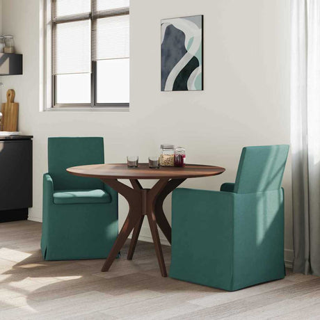 Vidaxl eettafelstoelen 2 st stof donkergroen 57 x 67 x 95 cm