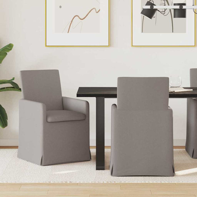 Vidaxl eettafelstoelen 2 st stof taupe 57 x 68 x 94 cm