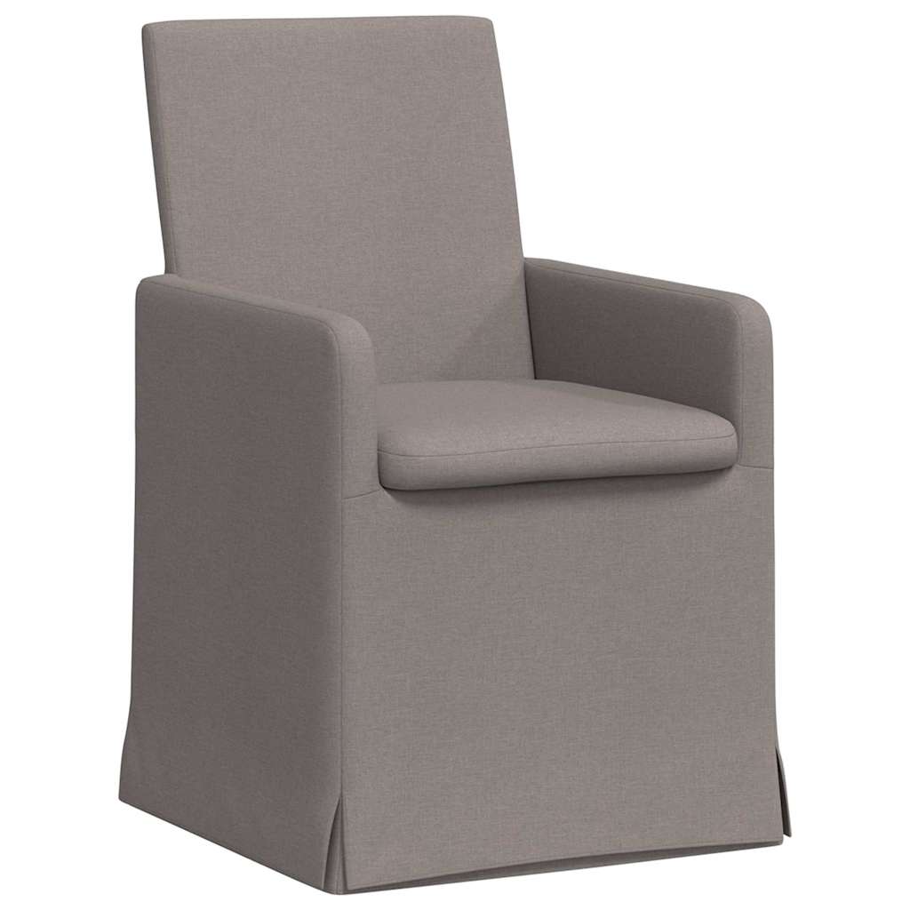 Vidaxl eettafelstoelen 2 st stof taupe 57 x 68 x 94 cm