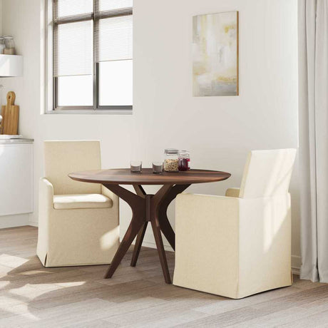 Vidaxl eettafelstoelen 2 st stof crème 57 x 67 x 95 cm