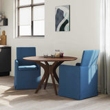 Vidaxl eettafelstoelen 2 st stof blauw 57 x 68 x 94 cm