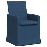 Vidaxl eettafelstoelen 2 st stof blauw 57 x 68 x 94 cm