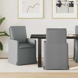 Vidaxl eettafelstoelen 2 st stof lichtgrijs 57 x 67 x 98 cm