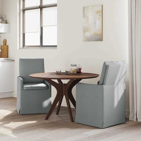 Vidaxl eettafelstoelen 2 st stof lichtgrijs 57 x 67 x 98 cm