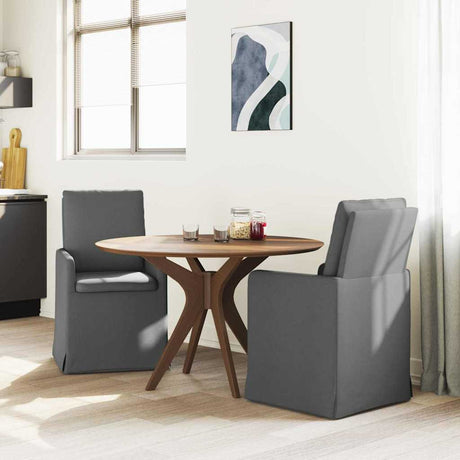 Vidaxl eettafelstoelen 2 st stof donkergrijs 57 x 67 x 98 cm