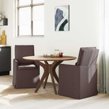 Vidaxl eettafelstoelen 2 st stof donkerbruin 57 x 67 x 98 cm