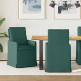 Vidaxl eettafelstoelen 2 st stof donkergroen 57 x 67 x 98 cm