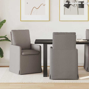 Vidaxl eettafelstoelen 2 st stof taupe 57 x 67 x 98 cm