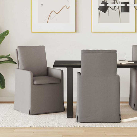 Vidaxl eettafelstoelen 2 st stof taupe 57 x 67 x 98 cm