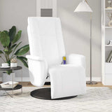 Vidaxl draaibare massagestoel wit 71 x 90 x 105 cm nep leer