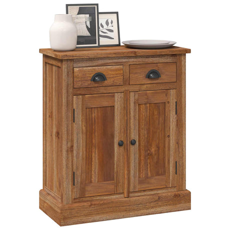 Vidaxl opbergkast met lade naturel 65 x 30 x 75 cm massief teakhout