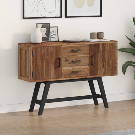 Vidaxl tv-standaard 110 x 30 x 75 cm naturel massief teakhout