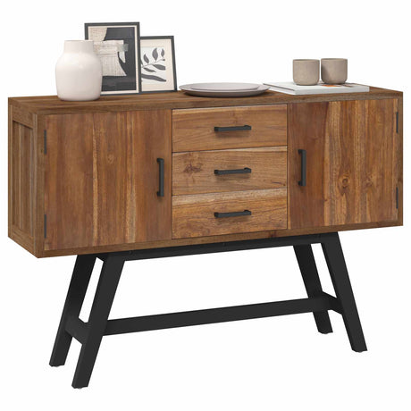 Vidaxl tv-standaard 110 x 30 x 75 cm naturel massief teakhout