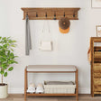 Vidaxl wand gemonteerde kapstok naturel 100 x 10 x 20 cm