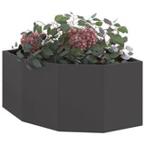 Vidaxl hoek plantbak zwart 60 x 60 x 35 cm staal