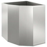 Vidaxl hoek plantbak zilver 45 x 45 x 50 cm gegalvaniseerd staal