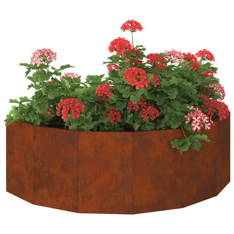 Vidaxl plantenbak roestig 120 x 60 x 35 cm weervast staal