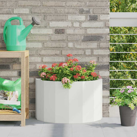 Vidaxl plantenbak wit 60 x 30 x 35 cm staal