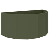 Vidaxl plantenbak olijf groen 120 x 60 x 50 cm staal