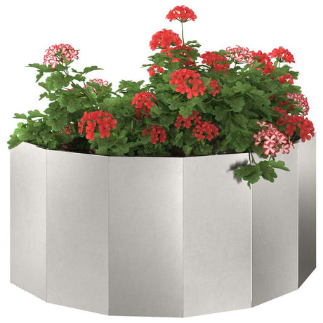 Vidaxl plantenbak zilver 120 x 60 x 50 cm roestvrij staal