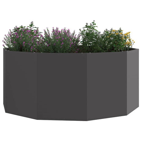 Vidaxl plantenbak zwart 120 x 120 x 50 cm staal