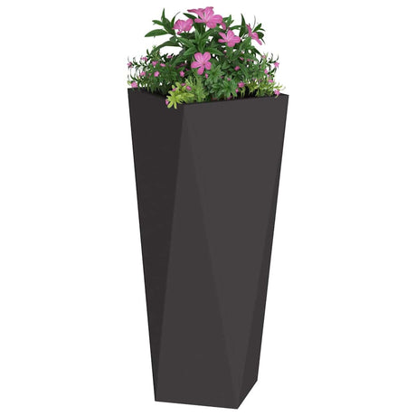 Vidaxl plantenbak zwart 30 x 30 x 75 cm staal
