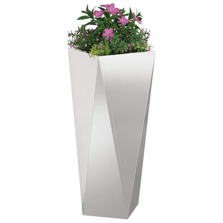 Vidaxl plantenbak zilver 30 x 30 x 75 cm roestvrij staal