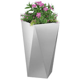 Vidaxl plantenbak zilver 40 x 40 x 75 cm gegalvaniseerd staal