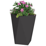 Vidaxl plantenbak 2 pcs zwart 50 x 50 x 75 cm staal