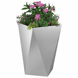 Vidaxl plantenbak 2 pcs zilver 50 x 50 x 75 cm gegalvaniseerd staal
