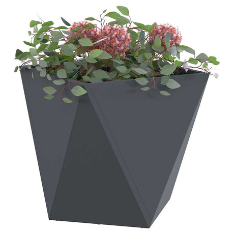 Vidaxl plantenbak 2 st antraciet 40 x 40 x 40 cm staal