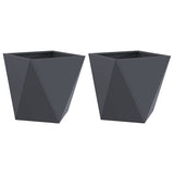 Vidaxl plantenbak 2 pcs antraciet 50 x 50 x 50 cm staal