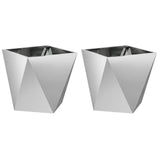 Vidaxl plantenbak 2 pcs zilver 50 x 50 x 50 cm gegalvaniseerd staal