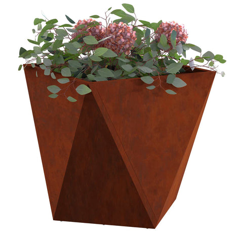 Vidaxl plantenbak 2 st roestig 50 x 50 x 50 cm weervast staal