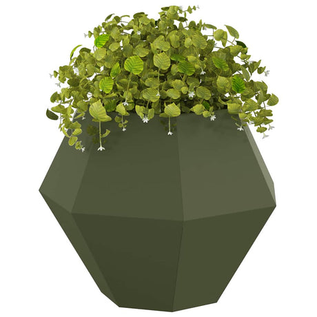Vidaxl plantenbak olijfgroen 75 x 75 x 60 cm staal