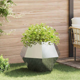 Vidaxl plantenbak zilver 75 x 75 x 60 cm roestvrij staal