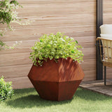 Vidaxl plantenbak roestkleurig 75 x 75 x 60 cm weervast staal