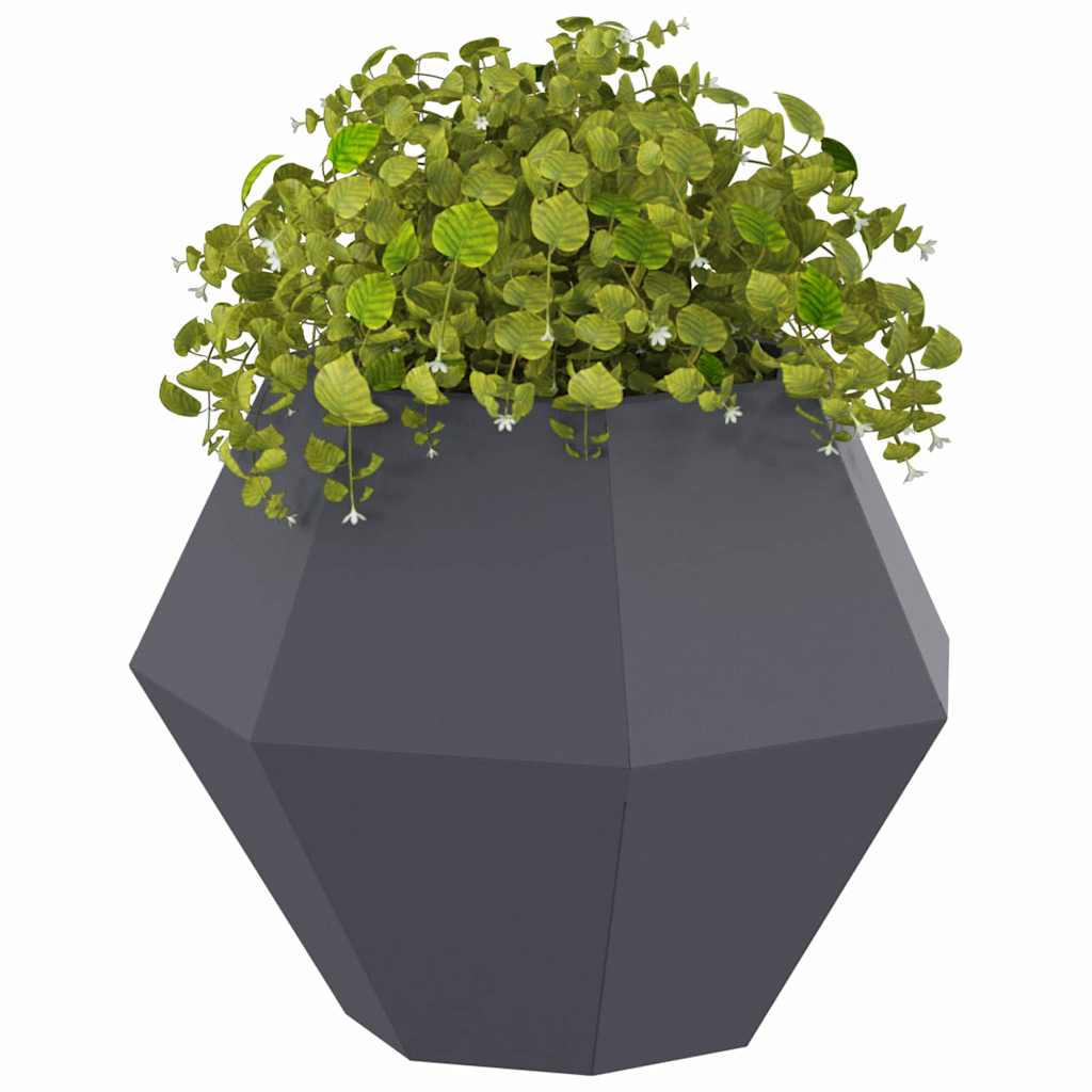 Vidaxl plantenbak 2 pcs antraciet 50 x 50 x 40 cm staal