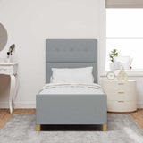 Vidaxl bedframe met hoofdeinde lichtgrijs 80 x 200 cm stof