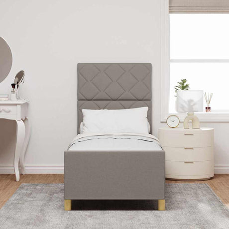 Vidaxl bedframe met hoofdeinde taupe 80 x 200 cm stof
